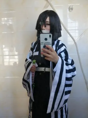 Аниме! Demon Slayer: Kimetsu no Yaiba Iguro Obanai Готическая униформа косплей костюм на Хэллоуин Любой Размер