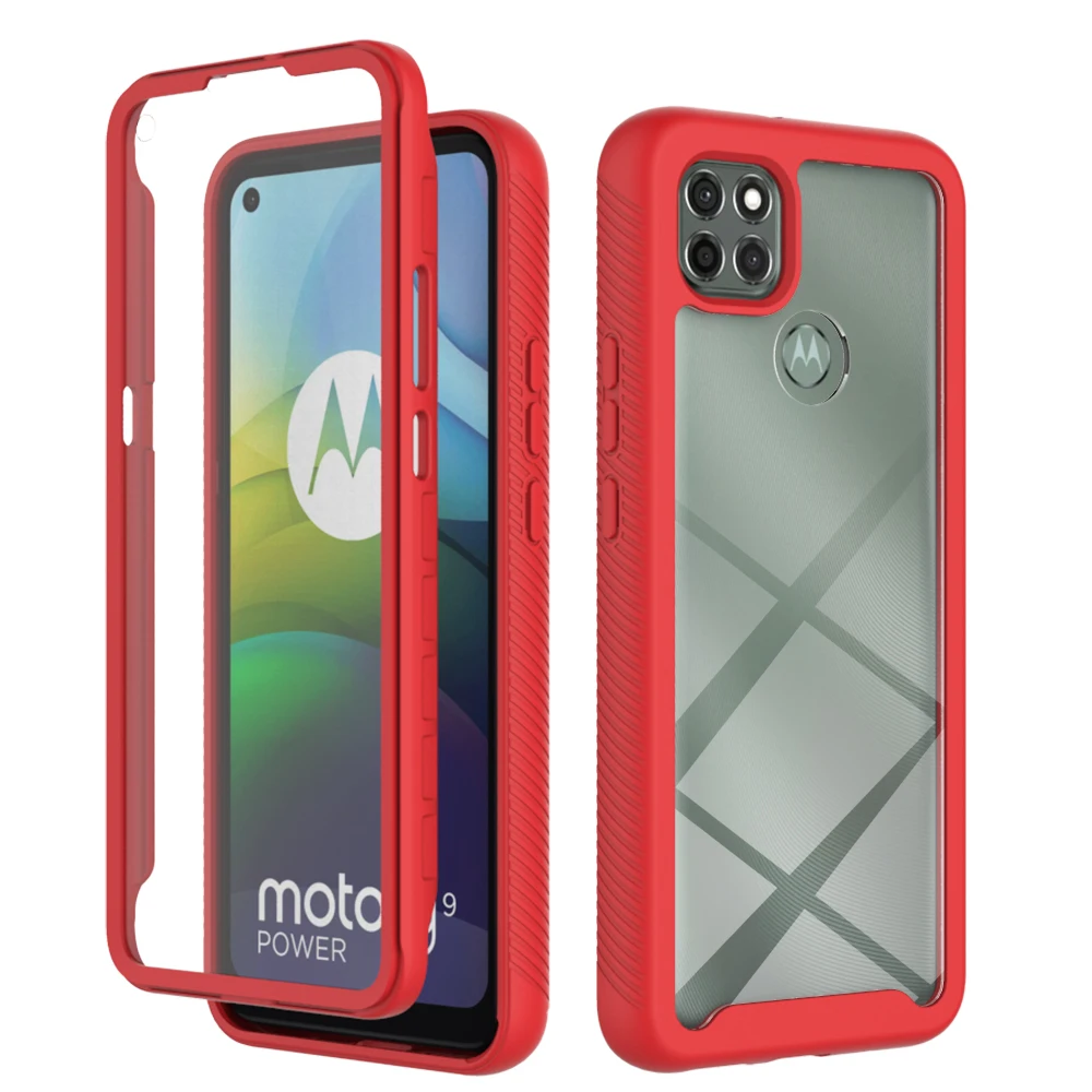 Прозрачный полноэкранный чехол 360 для телефона Motorola G9 E7 One 5G Ace G Stylus Play Plus Power 2021