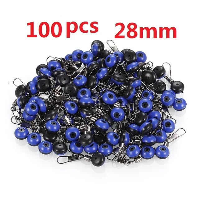50/10PCS Fishing Float Bobber Stops Space Beans Swivel Connectors Wobbler Sea Fishing Saltwater Metal Plastic Tools Accessories 100pcs 28mm