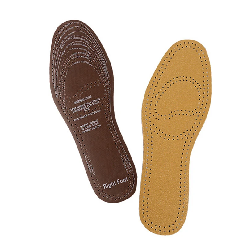 

1 Pair Breathable Deodorant Shoes Insole Pads Ultra Thin PU Leather Insoles Instantly Absorb Sweat Replacement Inner Soles