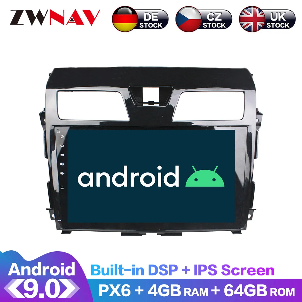 

Android 9 IPS Screen PX6 DSP For Nissan Tenna 2013 2014 2015 No Car DVD Player GPS Multimedia Player Radio Audio Stereo 2 DIN