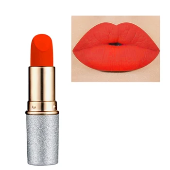 

TEAYASON Beauty Makeup Waterproof Matte Moisturizing Lipstick Lasting Sexy Lip Gloss-6Th Orange