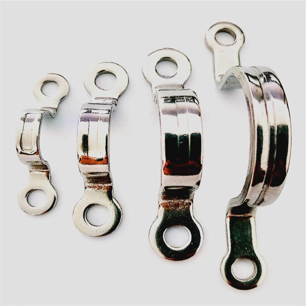 1pc 316 Stainless Steel Top Pad Eye Strap Footman's Deck Loop Boat Hook Canopy for Bimini Top Strap Kayak Rigging Strap