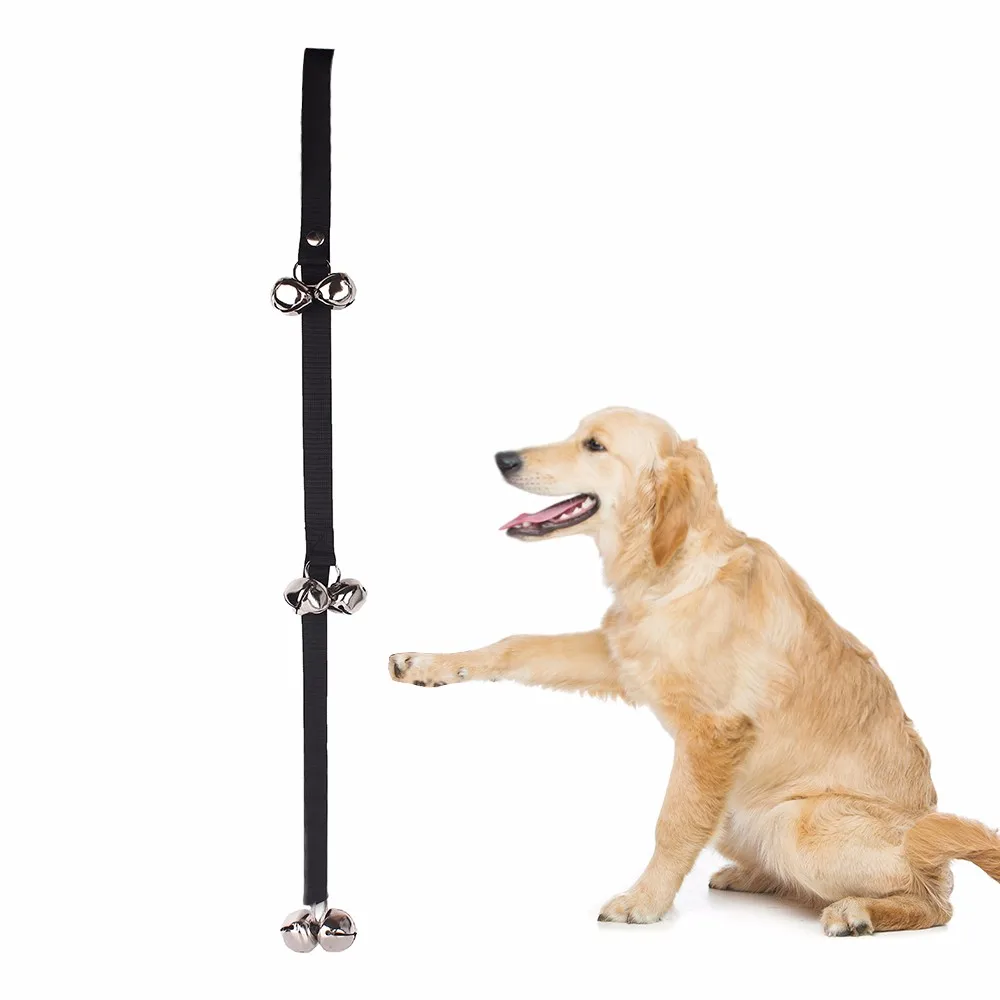 

New Pet Dog Training Dogs Doorbell Adjustable Rope Housetraining Communicate Alarm Clicker Pets Cats Stainless Steel Door Bell