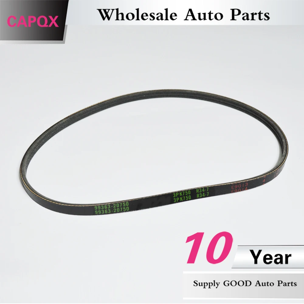 Резиновая v-образная лента CAPQX 3PK750 для TOYOTA Camry 2 SXV10 SXV20 750 мм 3 ребра 99363-20750-83 99363-20750