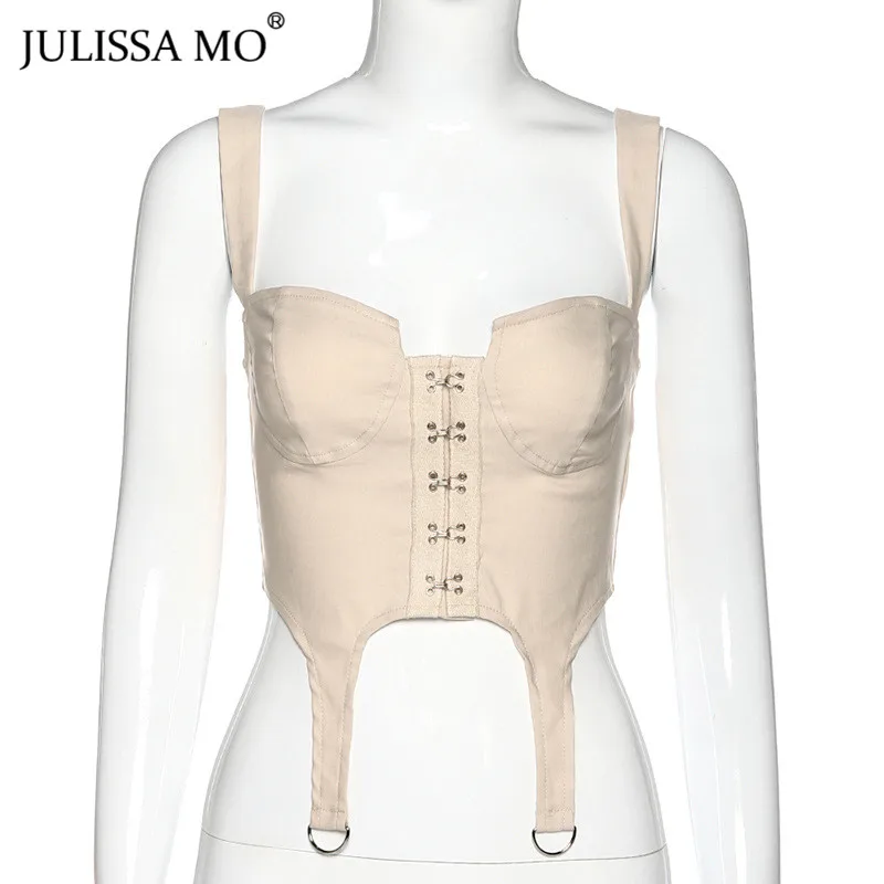 Julissa mo, черный корсет, сексуальный укороченный топ, женские Топы без бретелек, открытая спина, топ, нижнее белье, бюстье, на молнии, корсет, вечерние, майка