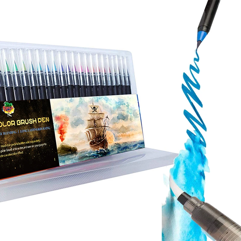 Brush Tip Marker Set For Kids And Adults Coloring watercolor brush pen | Канцтовары для офиса и дома