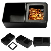 1PC Double Grid Reptile Feeder Water Feeding Creative Spider Insect Basin For Tortoise Lizard Reptile Supplies