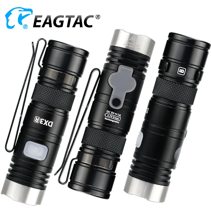 EAGLETAC D3C Clicky Titanium MKII 800 Lm Lampe /& Batterie Rechargeable