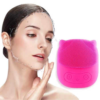 

New Face Cleaning Mini Electric Massage Brush Washing Machine Waterproof Silicone Cleansing Tools 3 Colors