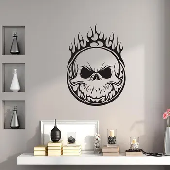 

Creative Skulls Ghost Rider Wall Sticker Vinyl Home Decor For Boys Room Teens Bedroom Decals Removable Murals Wallpaper 3806