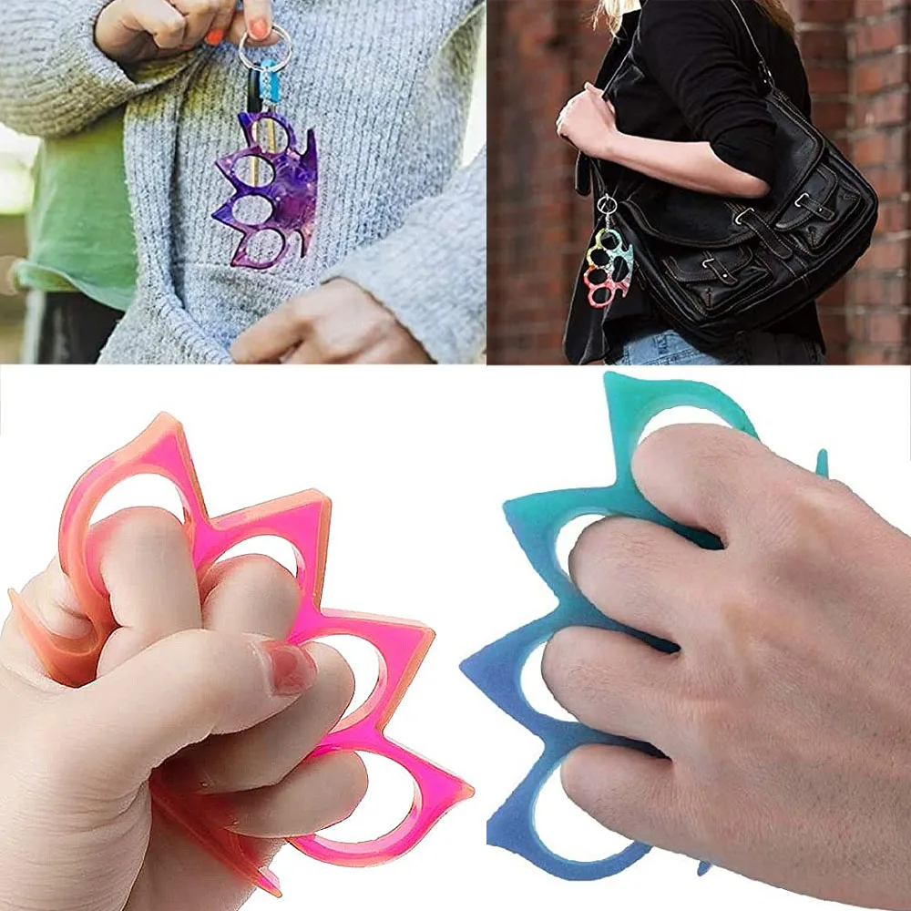 1Pcs Cat Fox Fist Claw Defense Cat Skull Silicone Mould DIY Ring Set Keychain Crystal Epoxy Resin Mold Crafts Casting Tools