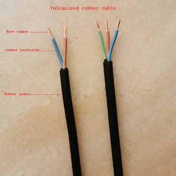 

VDE H05RR-F 300/500V 2X0.75mm2/3x0.75mm2 Vulcanized rubber cable waterproof oil-proof/outdoor use cable