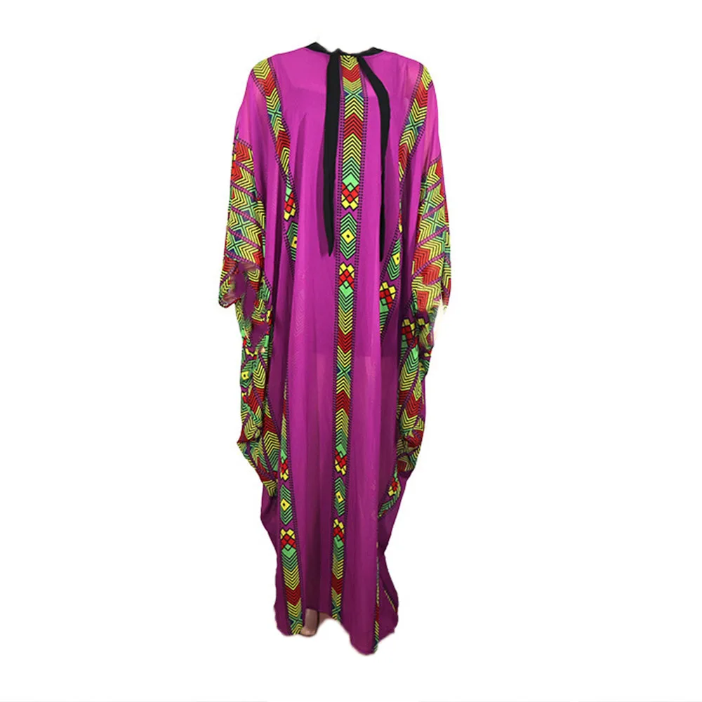 African dress for women kaftan maxi long dress dashiki chiffon bubu gowns robe for evening Party (8)
