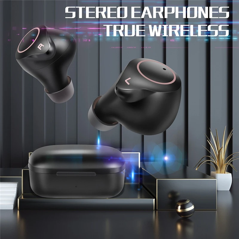 

T1 Support AptX ACC TWS True Wireless Bluetooth 5.0 Earphone CVC8 Noise-Cancellation With Super Bass HD Mic headset earbuds