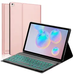 Étui pour tablette Samsung Galaxy Tab A 10.1, 2019 pouces, avec clavier, rétro éclairage, 7 couleurs, T510/T515, 10.1 