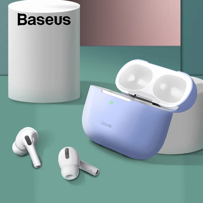 Мягкий силиконовый чехол Baseus для Apple Airpods, противоударный чехол ForAirPods 1 2, защитный чехол для наушников, аксессуары для наушников