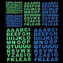 Светится в темноте буквы наклейки светящиеся алфавит наклейки s настенный выключатель мебель для ноутбука Дом DIY Украшение имя стикер наклейка