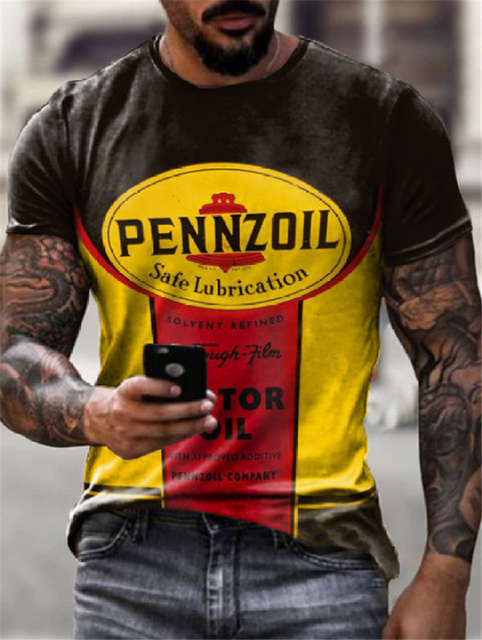 Pointed Star 3D Print T Shirt Men Round Neck Loose Short Sleeved Tees Street Casual Harajuku Style Oversize T Shirt