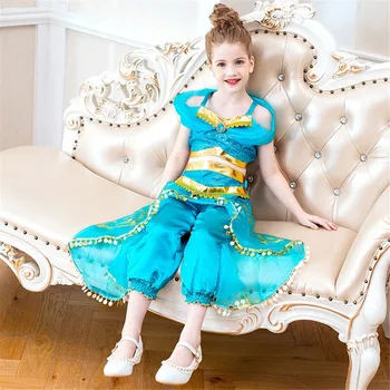 

Children Aladdin Magic Light Halloween Cosplay Christmas Cos Jasmine Princess Cosplay Costume