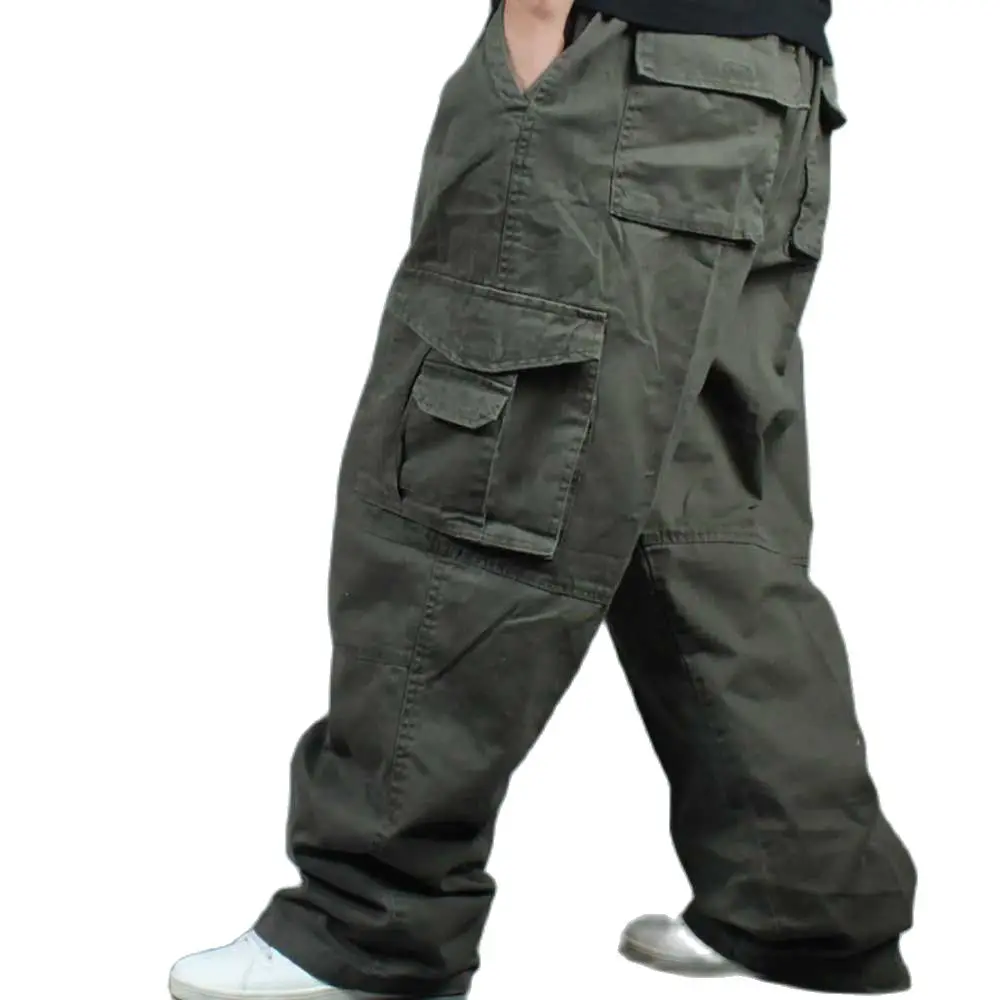 Wide Leg Hip Hop Pants Men Casual Cotton Harem Cargo Pants Loose baggy Trousers Streetwear Plus Size Joggers Men Clothing cargo pants cotton work pants military cargo pants men casual pants casual tooling pants