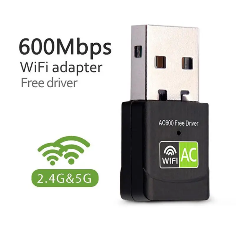 USB WiFi адаптер AC600 Мбит/с двухдиапазонный 2,4/5 ГГц беспроводной USB компьютер WiFi ключ Y5GE