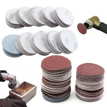 

100pcs/Set 2 Inch 80-3000 Grits Silicon Carbide Sanding Discs Buffering Reddish Brown Polisher Wheels Abrasive Tools