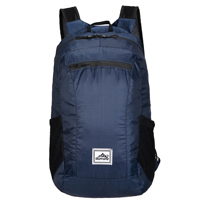 Dark Blue 01 Открытый спортивный складной наплечный рюкзак 20L ультралегкий водонепроницаемый рюкзак для путешествий для альпинизма кемпинга и велоспорта для хранения унисекс - Цвет: Dark Blue 01