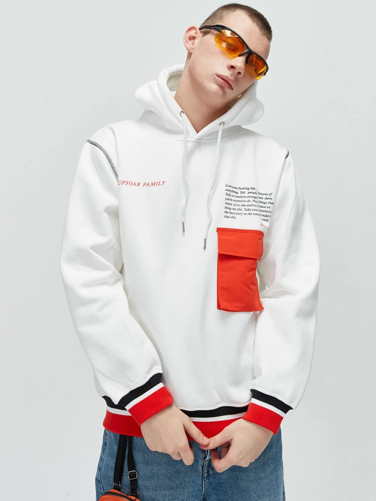 OSCN7 High Street печати флисовая толстовка женщина осень уличная плюс бархатные толстовки оверсайз женщины 932