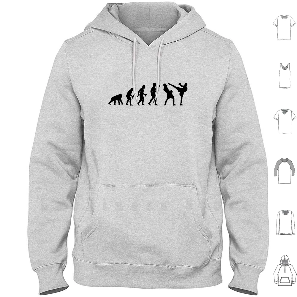 Kickboxing Evolution Of Man con capucha Kickboxing Evolution Kick Boxing Muay Thai divertido Boxer de broma|Sudaderas con capucha y sudaderas| - AliExpress