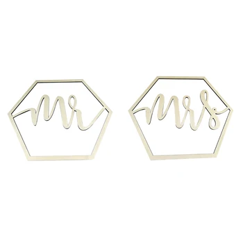 

2pcs Wood Chair Banner Set Chairs Sign for Wedding Decoration Engagement Party Supplies Bride & Groom/Mr & Mrs/Better & Together