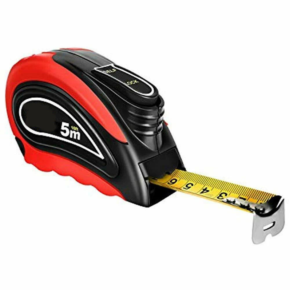Carpentry Measurement Home craft Tape Measure Self Lock Inch and Metric graduation Retractable Measuring Tape with Wrist Strap for Construction 