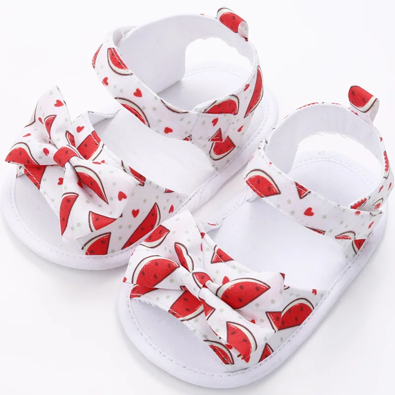[Simfamily]/ хлопковые сандалии обувь для новорожденных летние Мягкие стильные сандалии для маленьких мальчиков и девочек милые сандалии на мягкой подошве с мультяшным принтом - Цвет: NO3