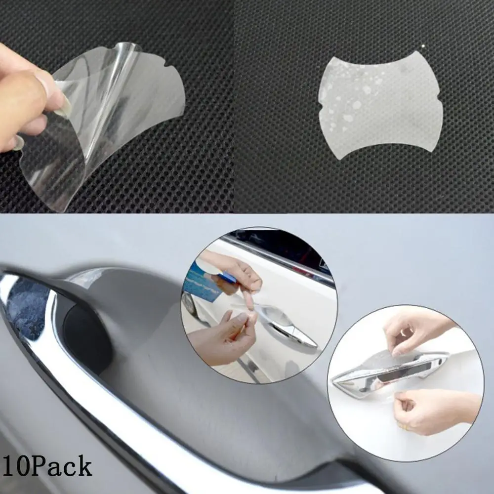 

10pcs Invisible Car Door Handle Films Protective Scratch Protector Transparent External friction protection #725