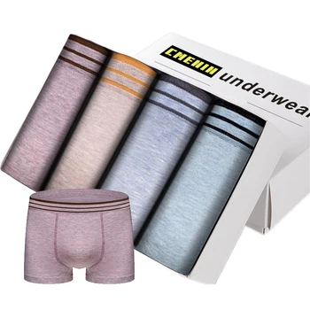 

4pcs/lot Breathable Cotton Sexy Men Underwear Boxer Shorts High Quality Lingeries Mens Boxershorts Underware Boxers Sexi M0050