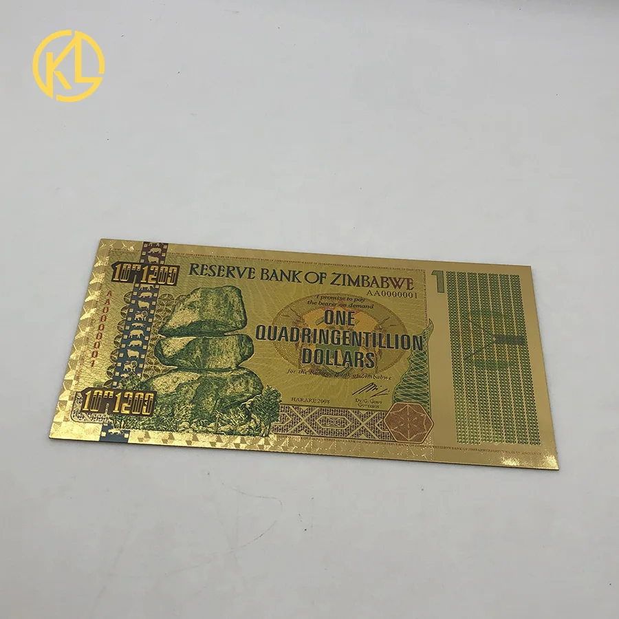 Quadringentillion 100 шт./лот, Банкнота нового типа, одна четырехзвездочная банкнота из золотой фольги, бизнес-подарок - Цвет: Quadringentillion