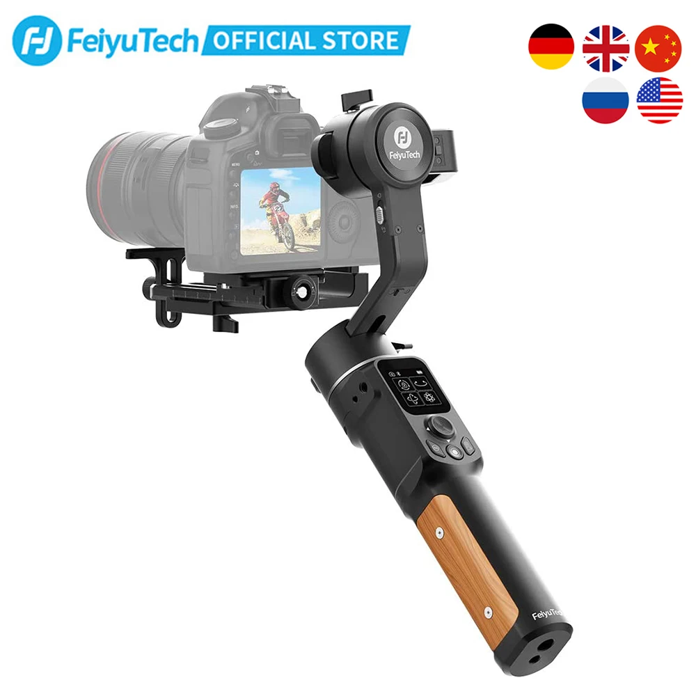 Официальный стабилизатор FeiyuTech AK2000C DSLR 3 осевой карданного подвеса камеры Складная спусковая пластина для
