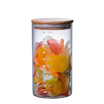 

Glass Jars Sealed Cans with Cover Kitchen Food Storage Bottles Mason Spice Jars Candy Storage banks Tea Box Kitchen Storage Can