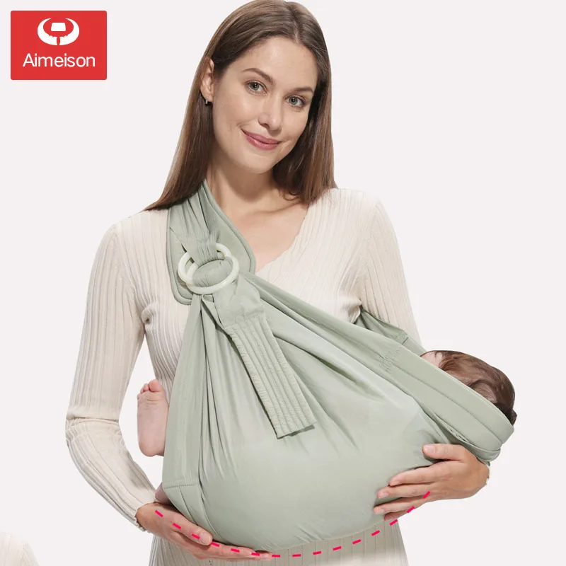 Adjustable Breathable Kids Carrier Sling Portable Breastfeed Feeding Carrying Belt Baby Carrier Wrap Ring Sling ABJ004