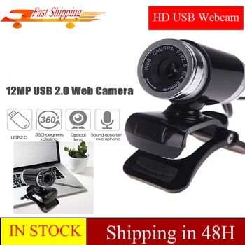 

12MP USB Webcam HD 480P Web Camera with Microphone Clip-on Base 60FPS Drive-free Webcam for Laptop Computer Video Call Web Cam