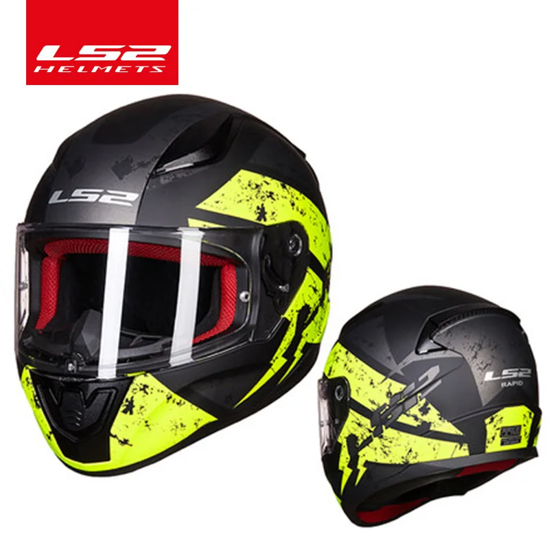 LS2 Быстрый анфас мото rcycle шлем мото шлем LS2 ff353 capacete уличные гоночные шлемы одобрено ECE - Цвет: 4