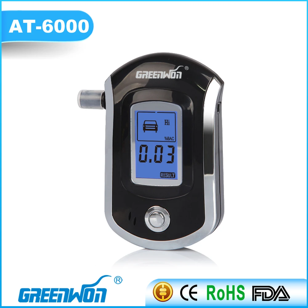 Профессиональный цифровой алкотестер GREENWON AT6000 алкотестер|digital breath alcohol tester|alcohol