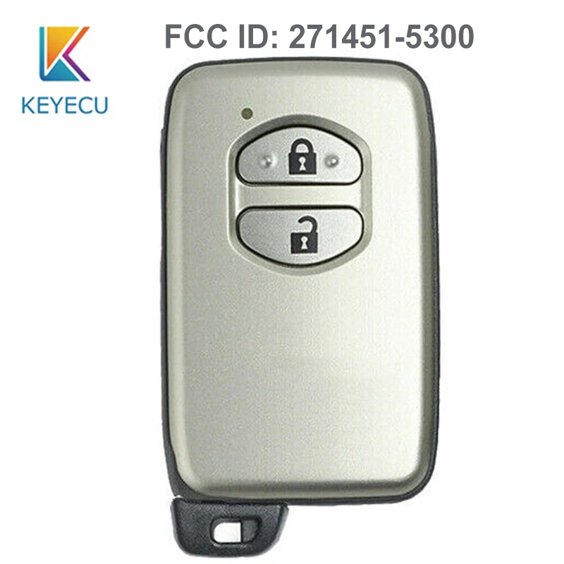 KEYECU умный пульт дистанционного управления автомобильный ключ с 2 кнопками 314 МГц 4D67 чип FOB для Toyota Prius Aqua Corolla Axio Vitz 271451-5300