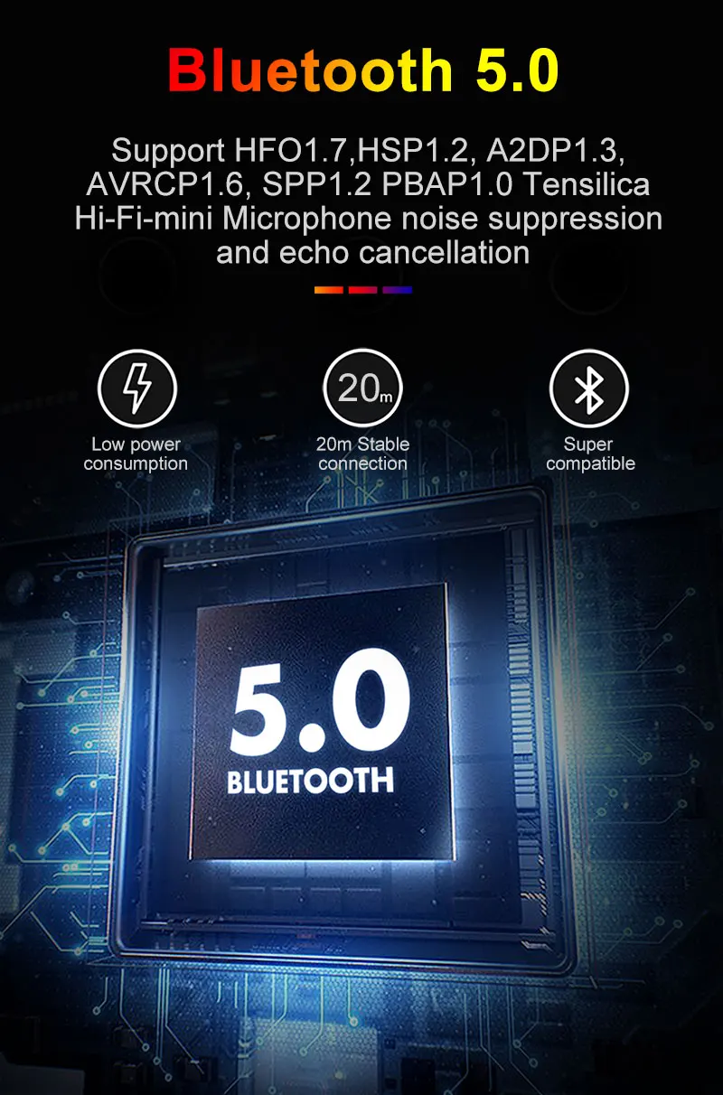 Беспроводные Bluetooth наушники светодиодный дисплей 3000mA power Bank водонепроницаемые наушники 9D стерео бас мини наушники с двойным микрофоном