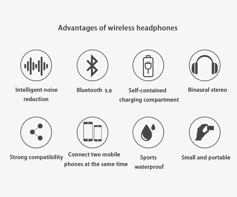 Беспроводная гарнитура i12stws с bluetooth 5 0 сенсорное управление Автоматическое