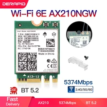 Двухдиапазонная беспроводная Wi-Fi карта Intel AX210 AX210NGW 2,4 Гбит/с 802.11AX 6 AX200 для Intel 8265NGW/9260AC M.2 NGFF Wlan Wi-Fi карта Двухдиапазонная беспроводная Wi-Fi карта Intel AX210 AX210NGW 2,4 Гбит/с 802.11AX 6 AX200 для Intel 8265NGW/9260AC M.2 NGFF Wlan Wi-Fi карта