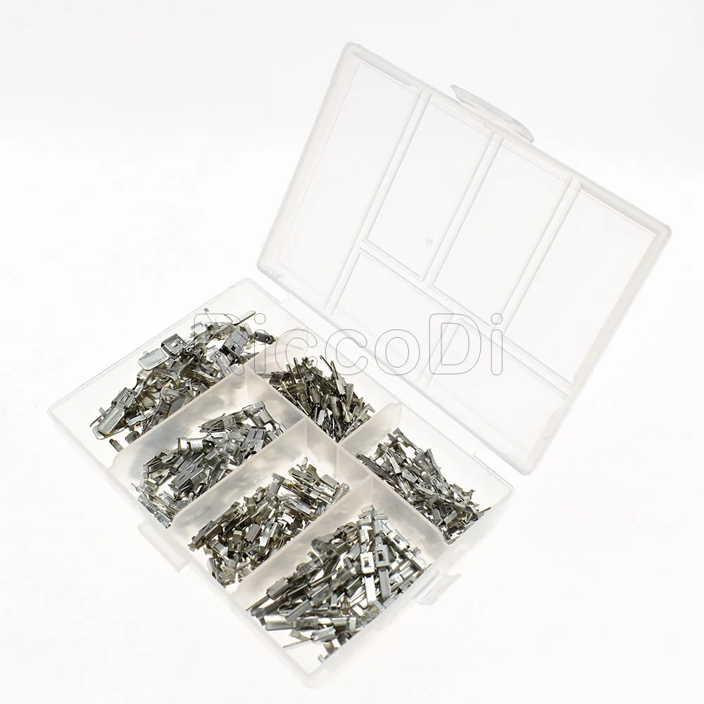 Boschs 커넥터 단자용 암수 압착 와이어 단자 964296-1 964286-1, 1.5 3.5 6.3mm, 1 박스 180 개