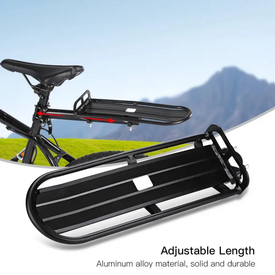 Алюминиевый сплав велосипедный задний багажник крепящийся за сиденье Полка Регулируемая горная велосипедная переноска кронштейн стойка велосипедный задний багажный кронштейн полка