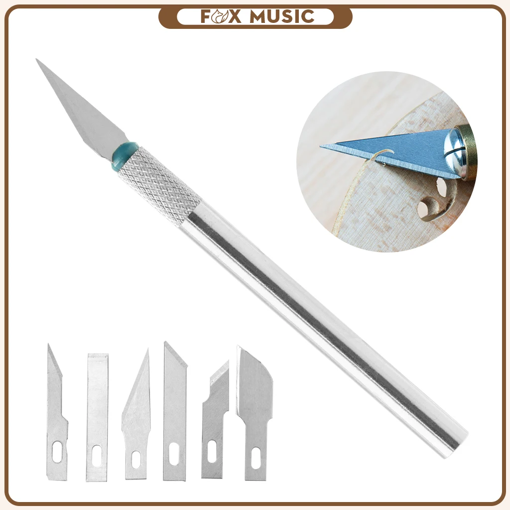

Инструмент для вырезания скрипки, виолончели, со стальным лезвием, нескользящая ручка, инструменты для скрипки, нож с пазом, 6 стальных лезвий