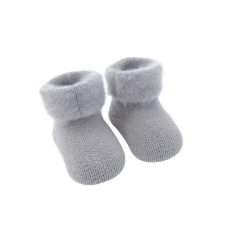Зимние толстые детские махровые носки теплые милые хлопковые носки для новорожденных мальчиков и девочек Нескользящие носки-тапочки от 0 до 3 лет
